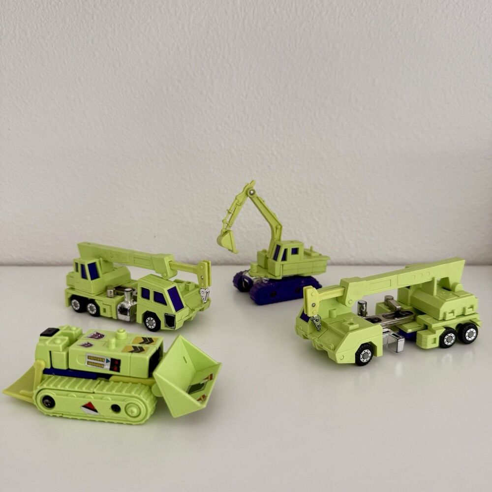 Transformers Deception G1 Constructicons Lot of 4 Vintage 1985 Hasbro